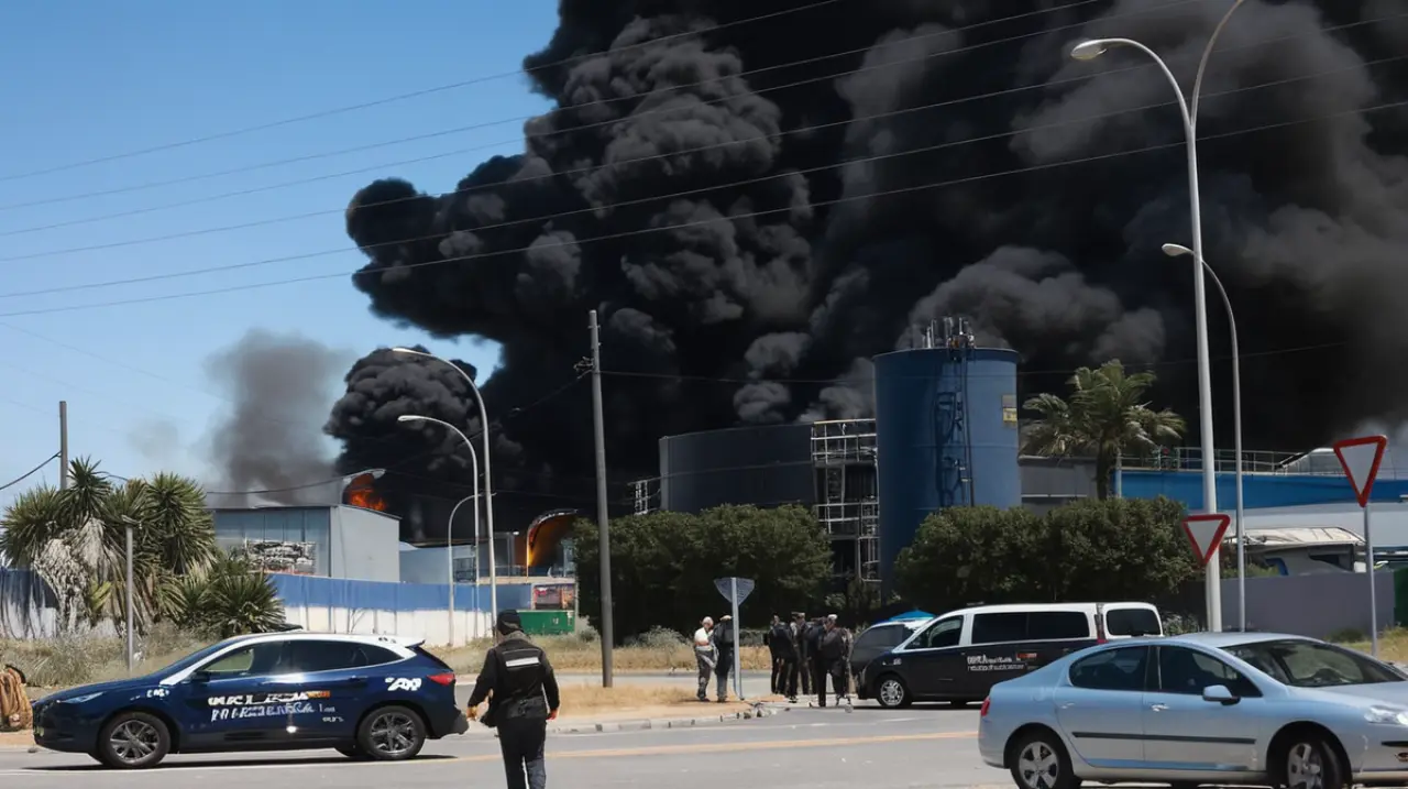 Se emite alerta sanitaria debido a la explosión ocurrida en una instalación química cercana a la ciudad de Sevilla.. Foto: Redacción InfoArticulos