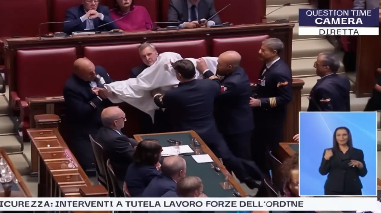 Un diputado italiano causó conmoción en el Parlamento al asistir disfrazado de fantasma, lo que le valió su expulsión del recinto.. Foto: Redacción InfoArticulos