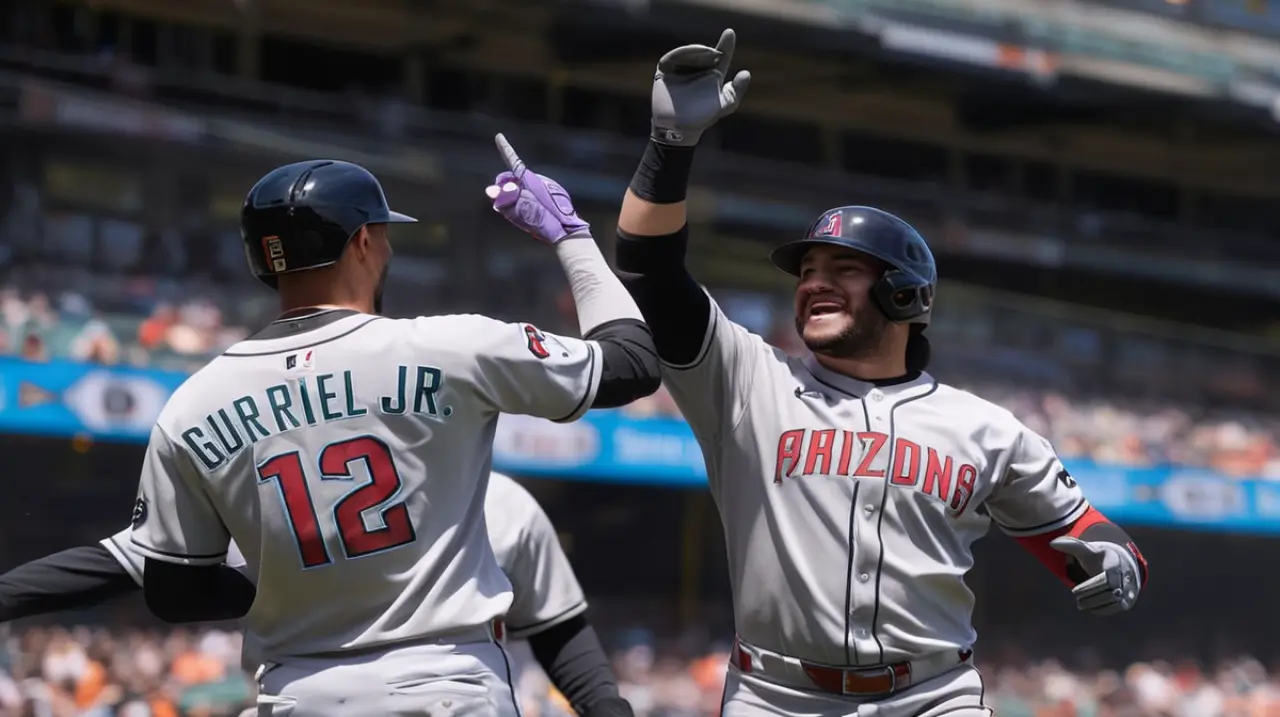 Marte anotó dos carreras impulsadas por bata y Suárez agregó otra más en victoria de los Diamondbacks 8-7 contra los Gigantes. Foto: Redacción InfoArticulos