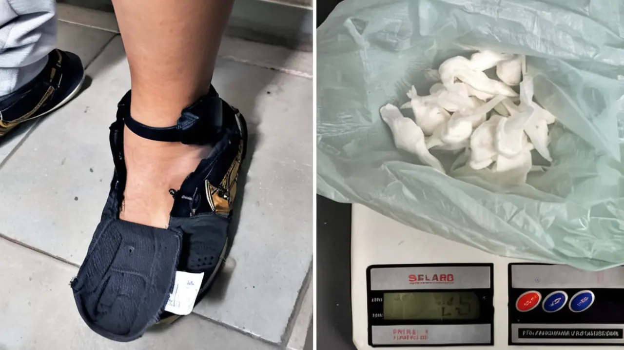 Una mujer fue detenida por vender drogas mientras cumplía con prisión domiciliaria. Se le encontró una tobillera electrónica y un kilo de pasta base en su poder.. Foto: Redacción InfoArticulos