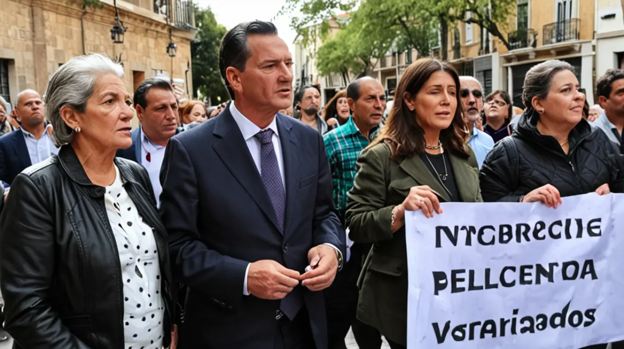 Protestantes piden explicaciones sobre desaparición de fondos vinculados al caso Grabois. Foto: Redacción InfoArticulos