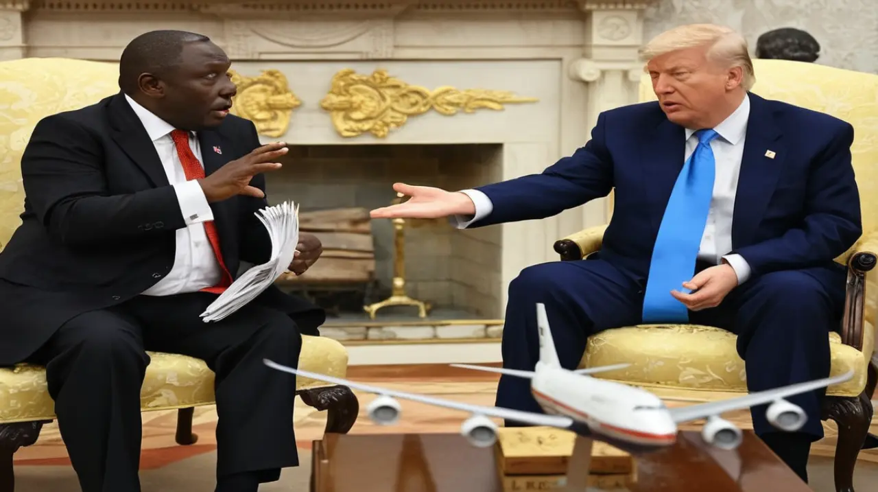 El encuentro entre Trump y el presidente de Sudáfrica se volvió tenso, acusando a este último de permitir un 'genocidio en curso' en su país.. Foto: Redacción InfoArticulos
