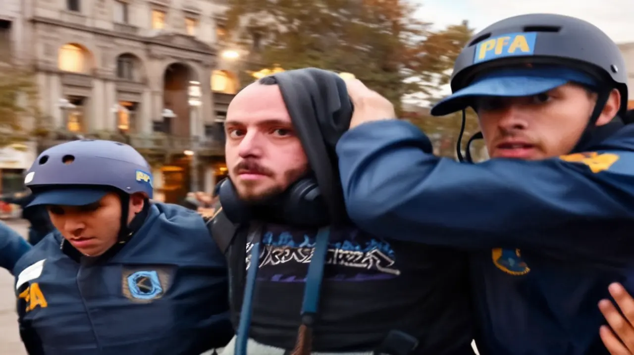Un fotógrafo de agencia fue detenido con violencia mientras cubría una manifestación de jubilados en el Congreso.. Foto: Redacción InfoArticulos