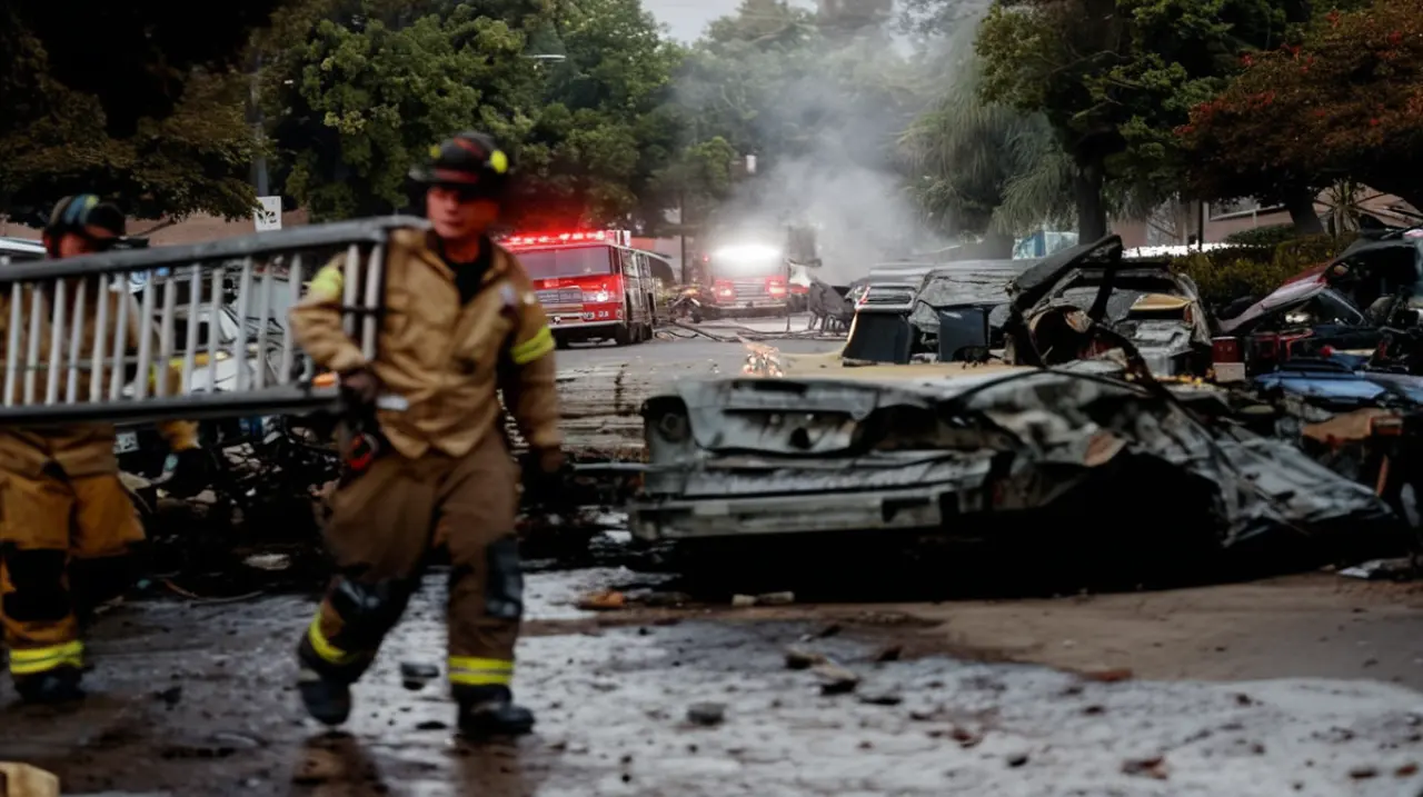 Una aeronave privada se ha desplomado en un área habitacional de California, dejando como consecuencia la pérdida de vidas de al menos dos personas.. Foto: Redacción InfoArticulos