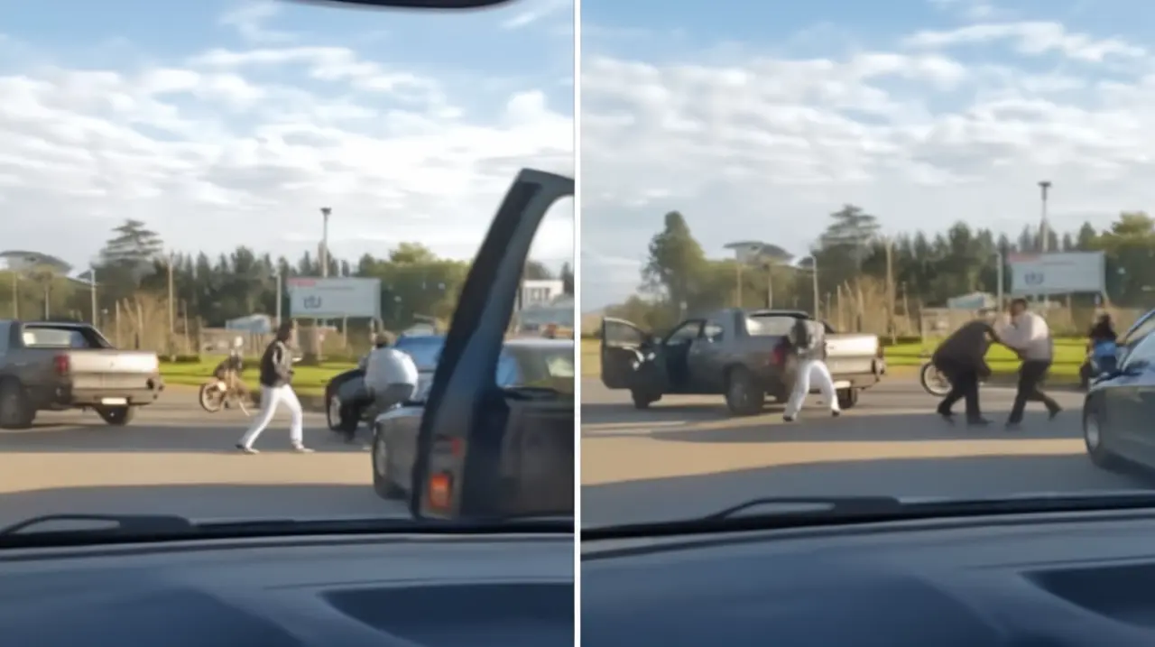 Un incidente violento ocurrió en Merlo, donde dos personas se enfrentaron en el centro de la ciudad y se agredieron físicamente mientras un niño presenciaba el altercado.. Foto: Redacción InfoArti