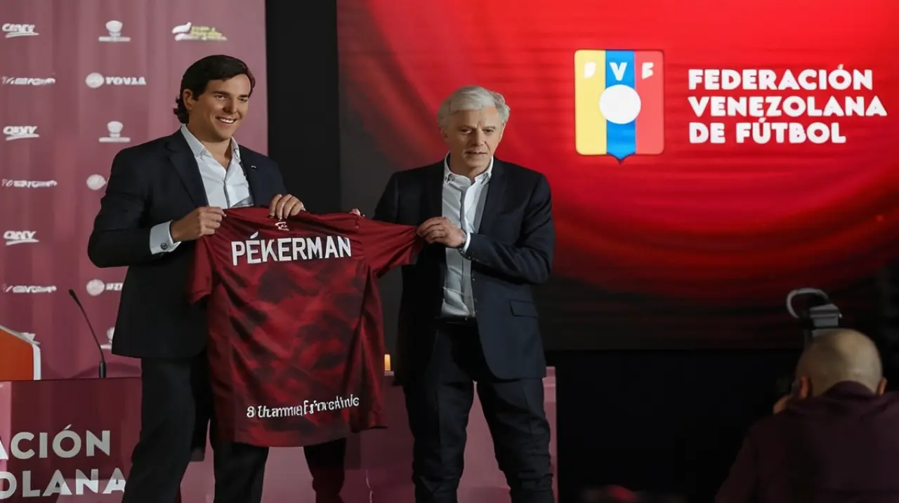 Pekerman, en el centro del escenario: el presidente de la Federación Venezolana desgastó su país por la selección y aseguró que "ya vio manchado a Colombia". Foto: Redacción InfoArticulos