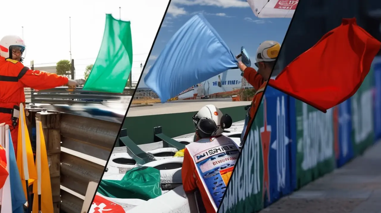 El significado de la bandera azul en la Fórmula 1 se refiere a una indicación para los pilotos, que les pide reducir la velocidad y prepararse para entrar en boxes.. Foto: Redacción InfoArticulos