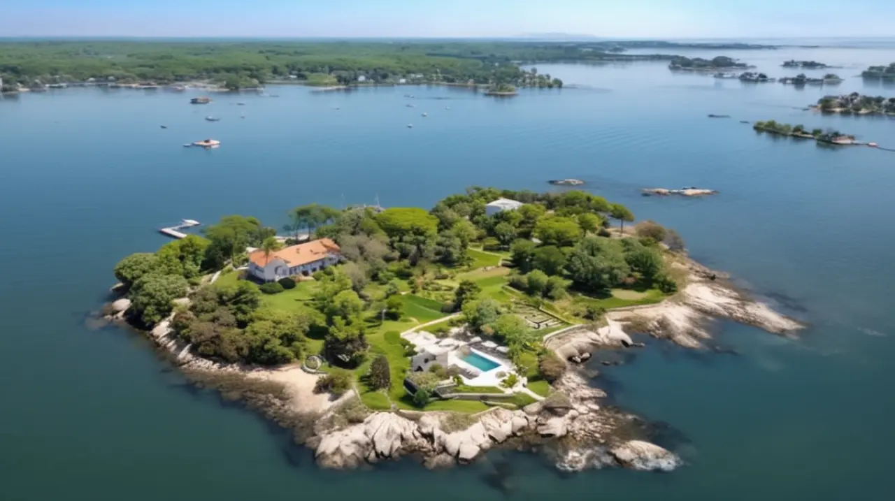La isla lujosa cercana a Nueva York se vende con instalaciones de golf y tenis, así como una residencia. Foto: Redacción InfoArticulos