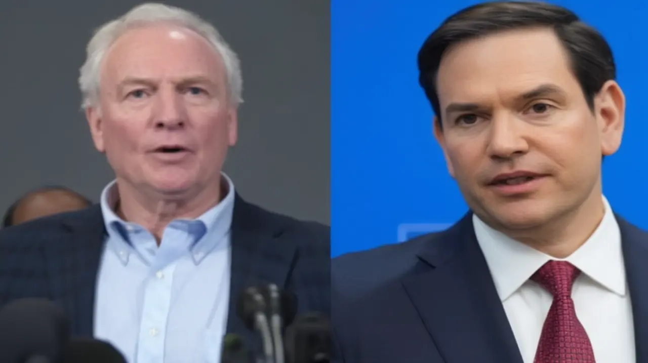 El senador Chris Van Hollen ha lanzado una fuerte crítica contra su colega Marco Rubio, calificando de "patéticas" las acciones relacionadas con las visas y las deportaciones.. Foto: Redacción Info