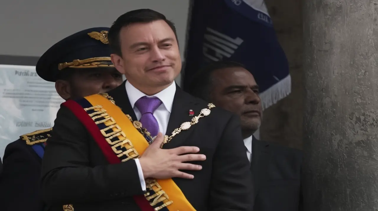 El presidente Noboa comienza su segundo período en el poder, marcado por altos niveles de violencia y compromisos para abordar la inseguridad. Foto: Redacción InfoArticulos