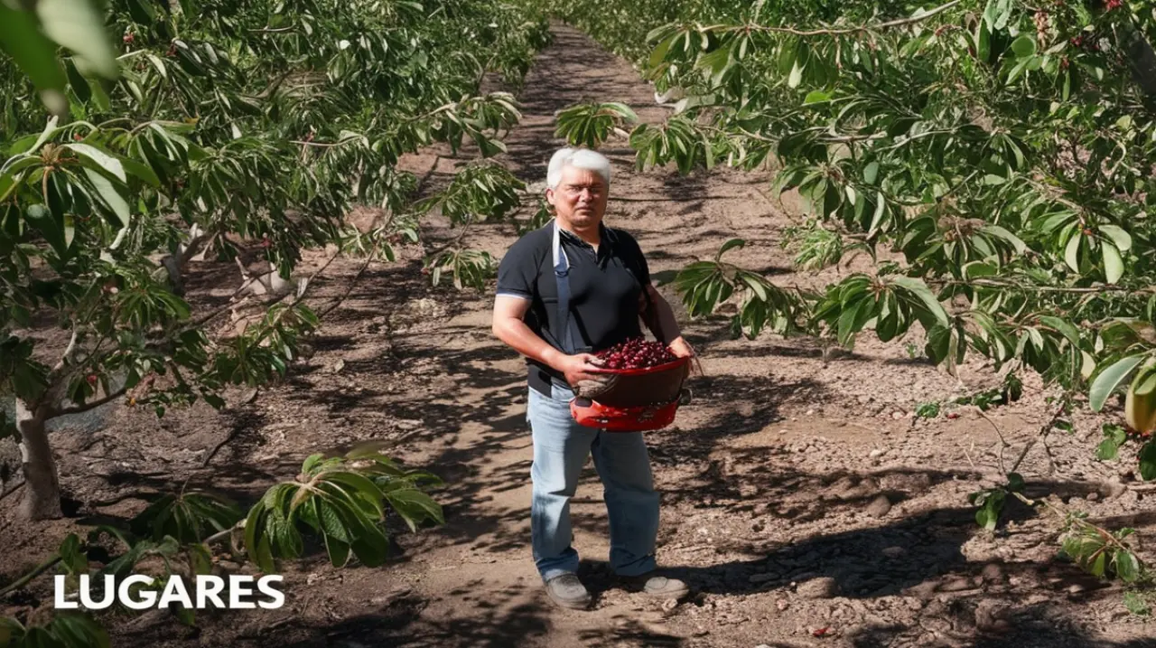 La familia con seis hijas es dueña de una chacra en el sur del país que se ha convertido en una de las principales productoras de cerezas para exportar a países como Estonia, Dublín y España.. Fo