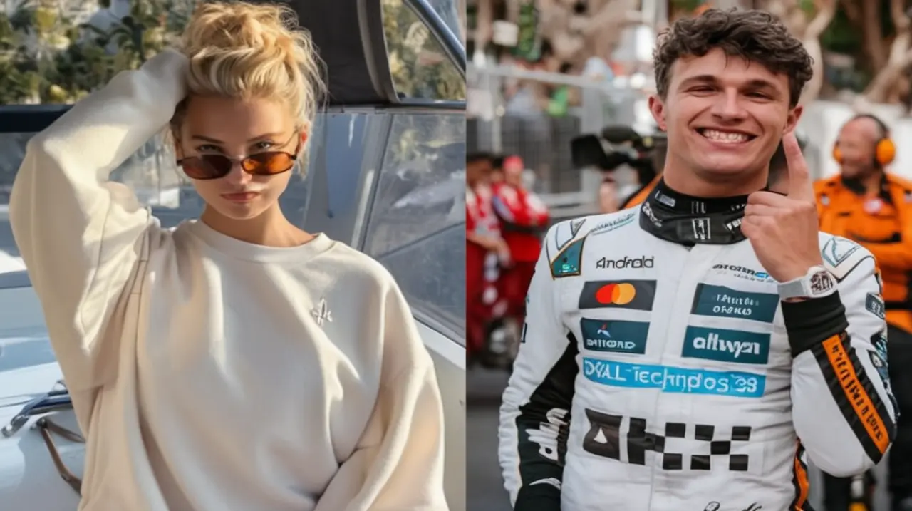 El romance entre Lando Norris y su pareja, una conocida modelo portuguesa, sigue siendo un tema de interés en los círculos del deporte y la moda.. Foto: Redacción InfoArticulos