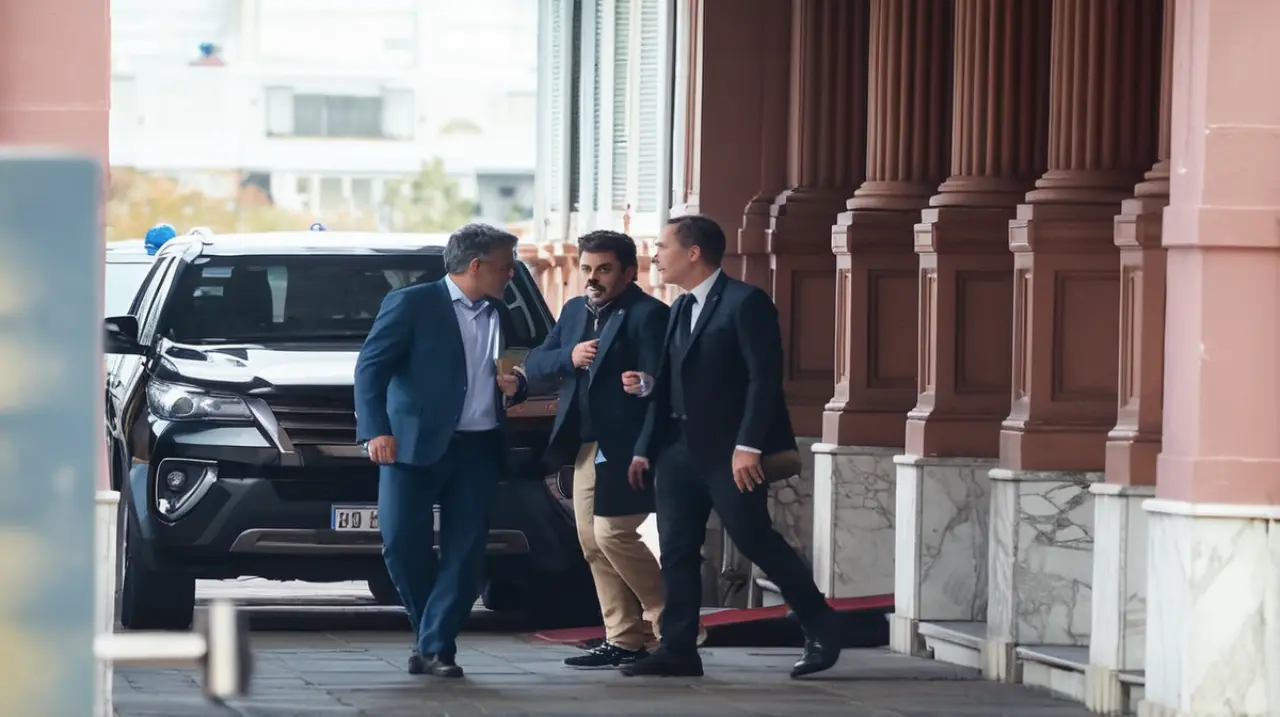 La líder de La Libertad Avanza, Karina Milei, recibió a los políticos Cristian Ritondo y Diego Santilli con el objetivo de avanzar en un posible acuerdo electoral entre sus partidos.. Foto: Redacci