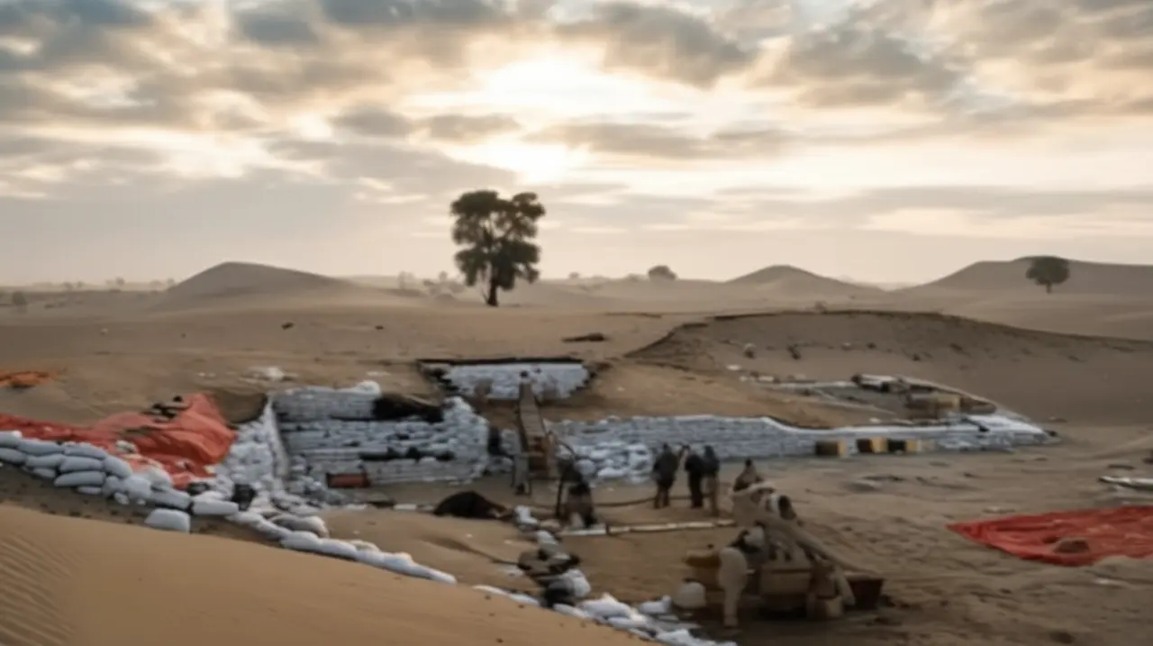 Un equipo de arqueólogos ha encontrado lo que podría ser un antiguo asentamiento perdido, cubierto por miles de años de sedimentos en el desierto.. Foto: Redacción InfoArticulos